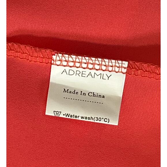 Adreamly Red Chiffon White Tassel Kaftan Beach Cover Up Size Small - Picture 4 of 5